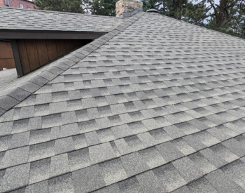 Composition shingles on a modern Anacortes house