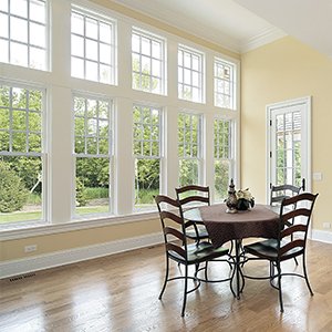 windows in dining room